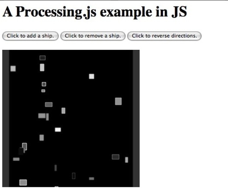 Superspace application in Processing.js