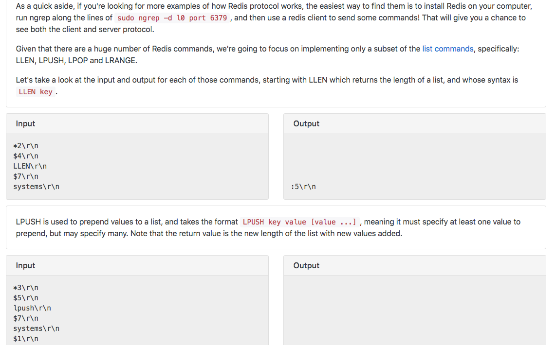 Look at Redis protocol for client and server.