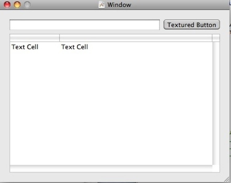 Rearranged items in InterfaceBuilder window.