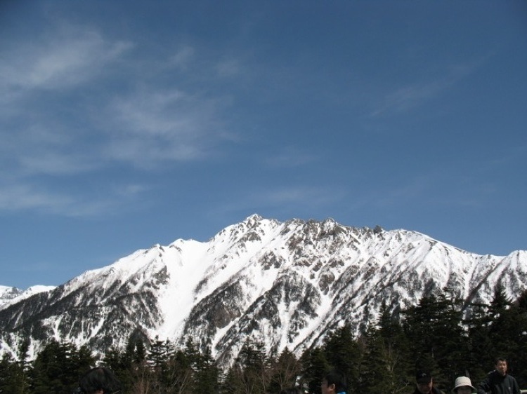 The mountain and the sky, both of which are quite beautiful.