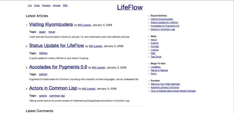 A picture of the new LifeFlow layout.