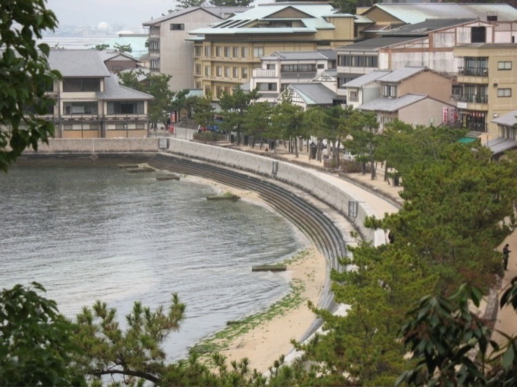 A walkway near the ocean